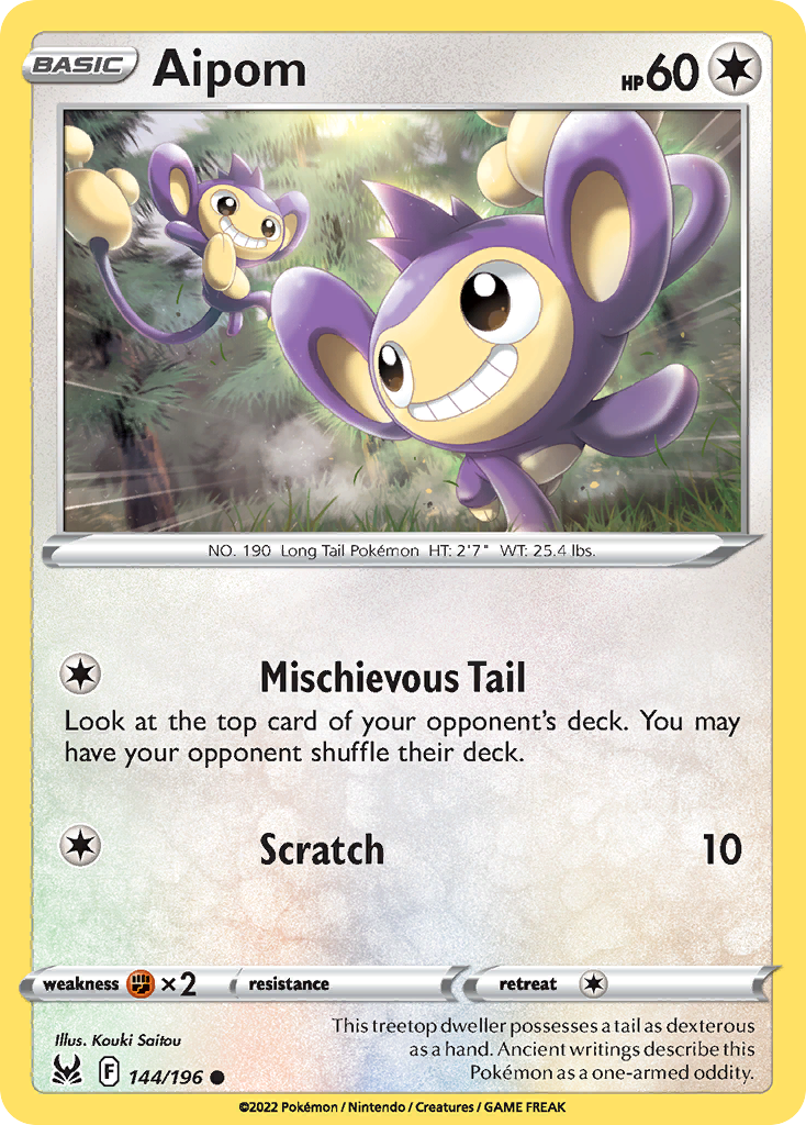 Lost Origin Aipom #144/196