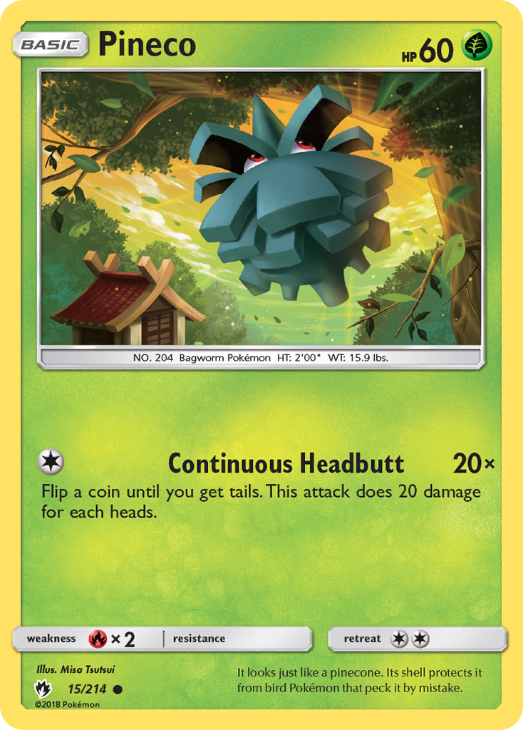 Lost Thunder Pineco #15/214