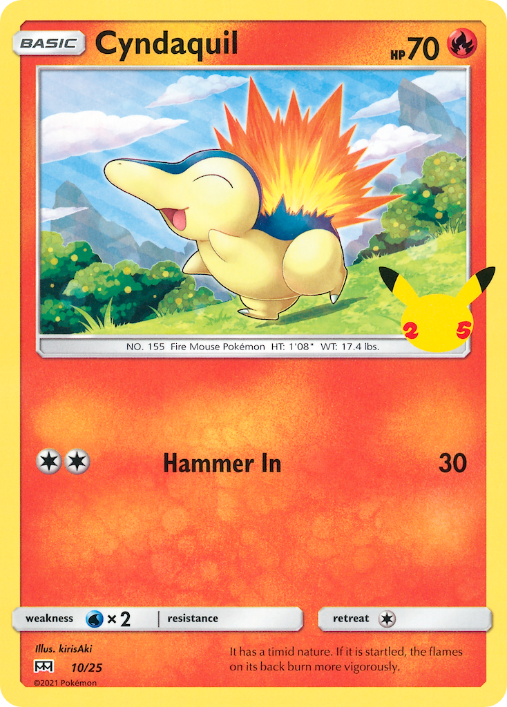 McDonald’s 25th Anniversary Non-Holo Cyndaquil #10