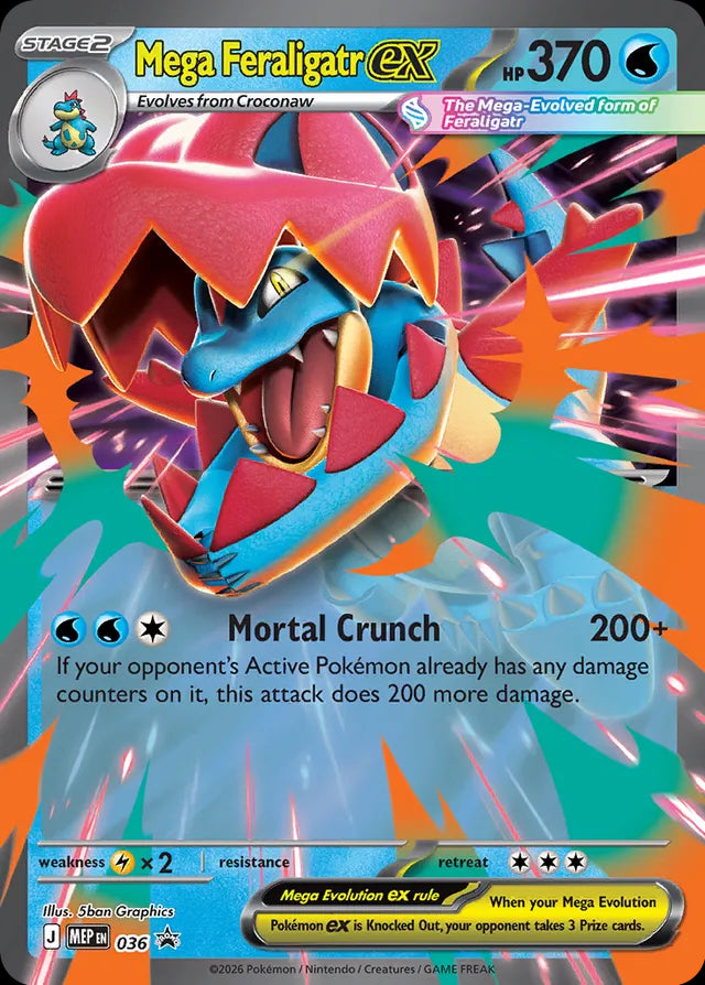 Mega Evolution Promo Mega Feraligatr ex #36
