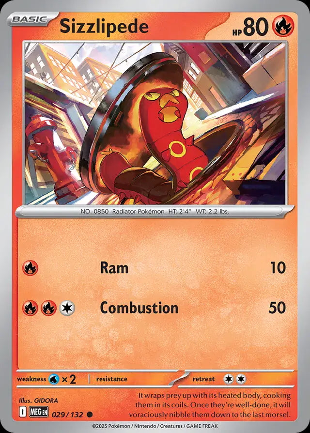 Mega Evolution Sizzlipede #029/132
