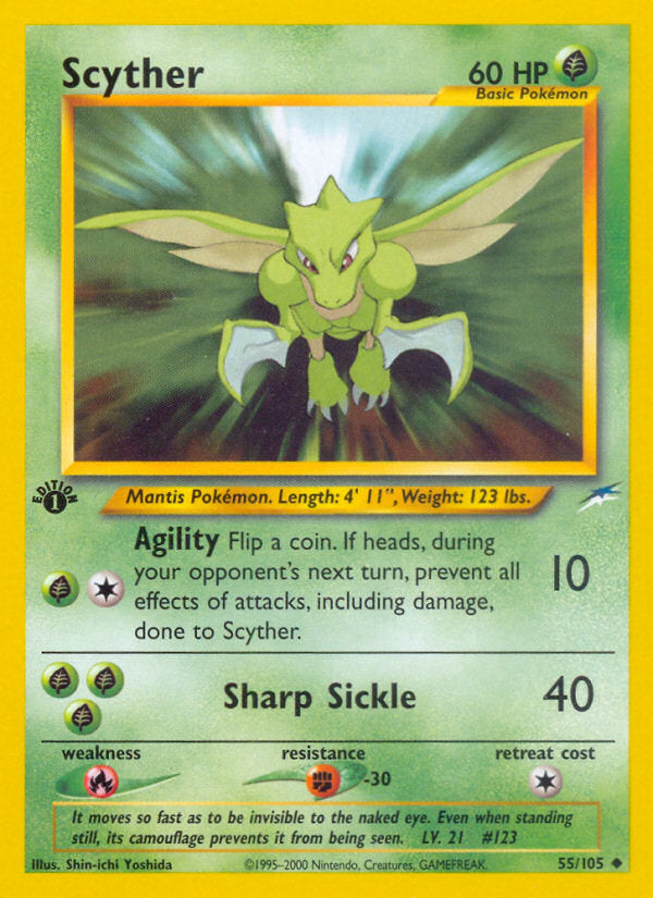 Neo Destiny Scyther #55/105 first edition
