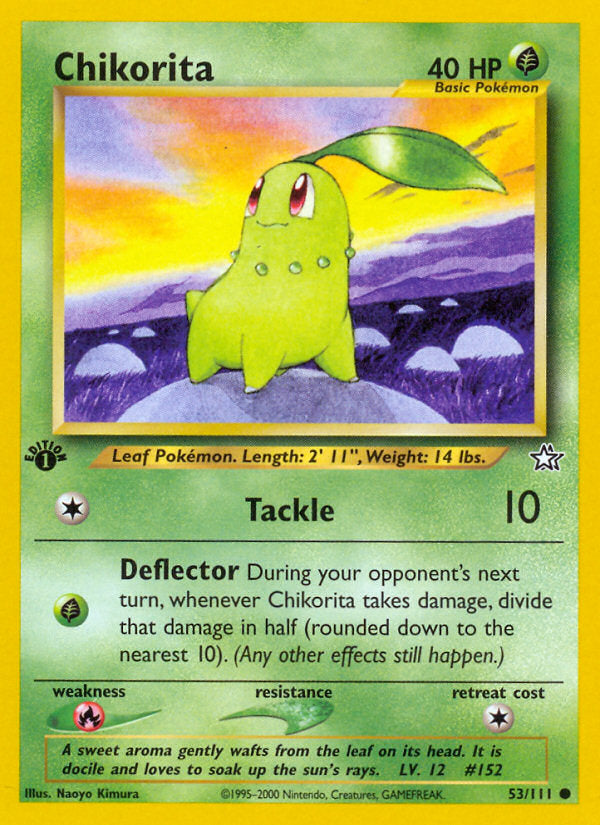 Neo Genesis Chikorita #53/111 first edition