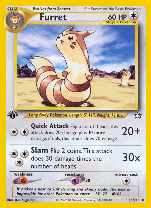 Neo Genesis Furret #35/111 first edition