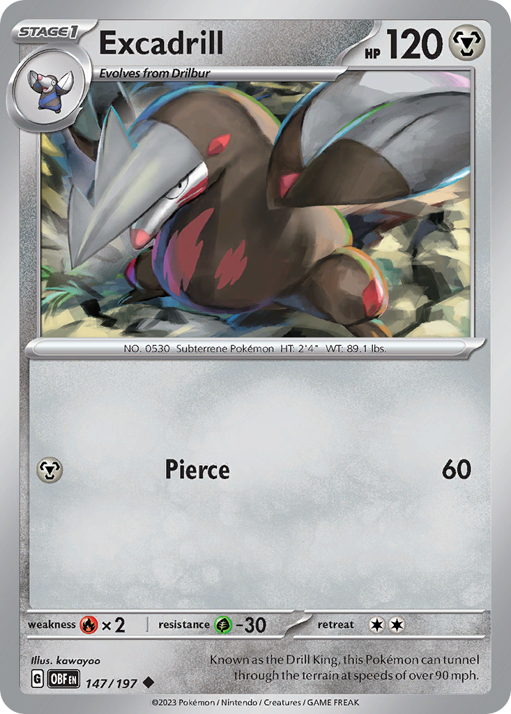 Obsidian Flames Excadrill #147/197