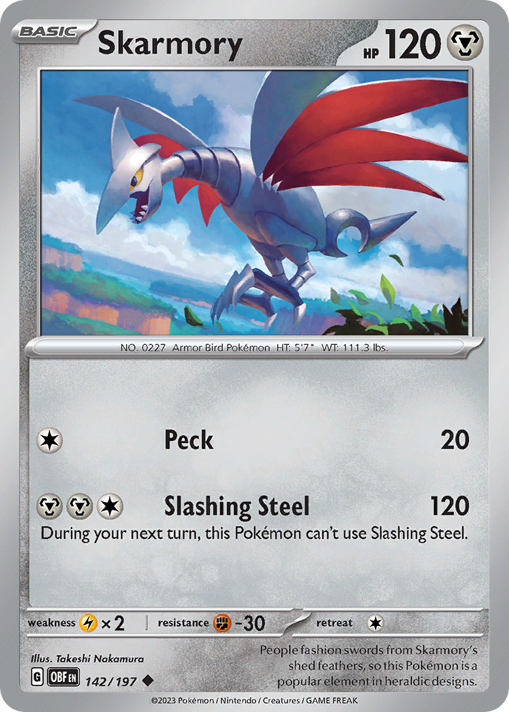 Obsidian Flames Skarmory #142/197