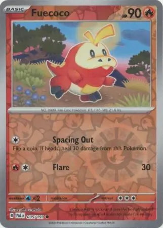 Paldea Evolved Fuecoco #35/193 reverse holo
