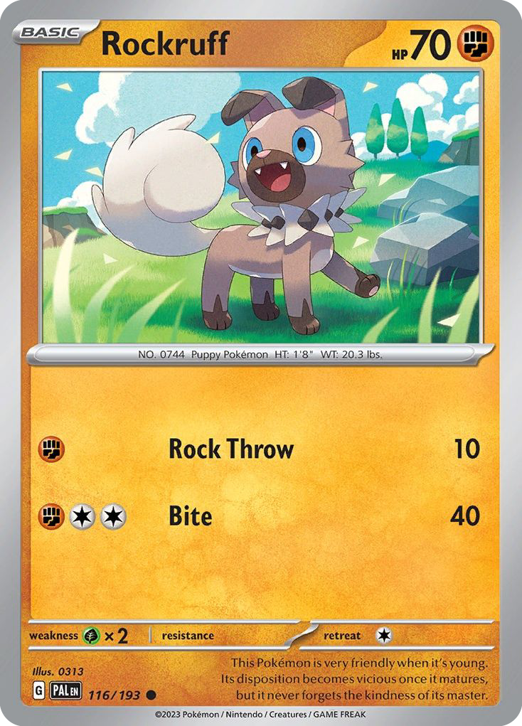 Paldea Evolved Rockruff #116/193