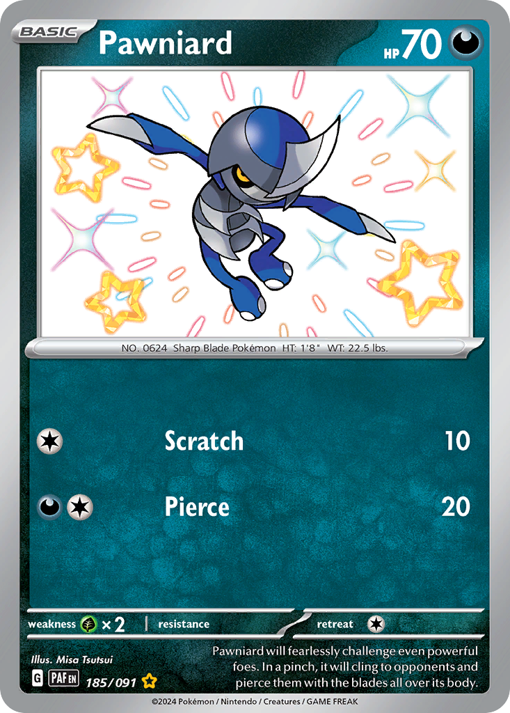 Paldean Fates Pawniard #185/91