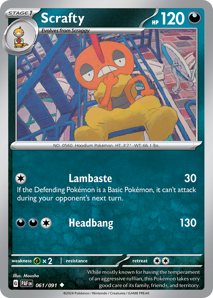 Paldean Fates Scrafty #61/91