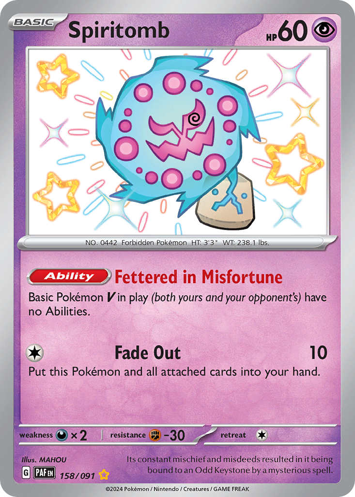 Paldean Fates Spiritomb #158/91