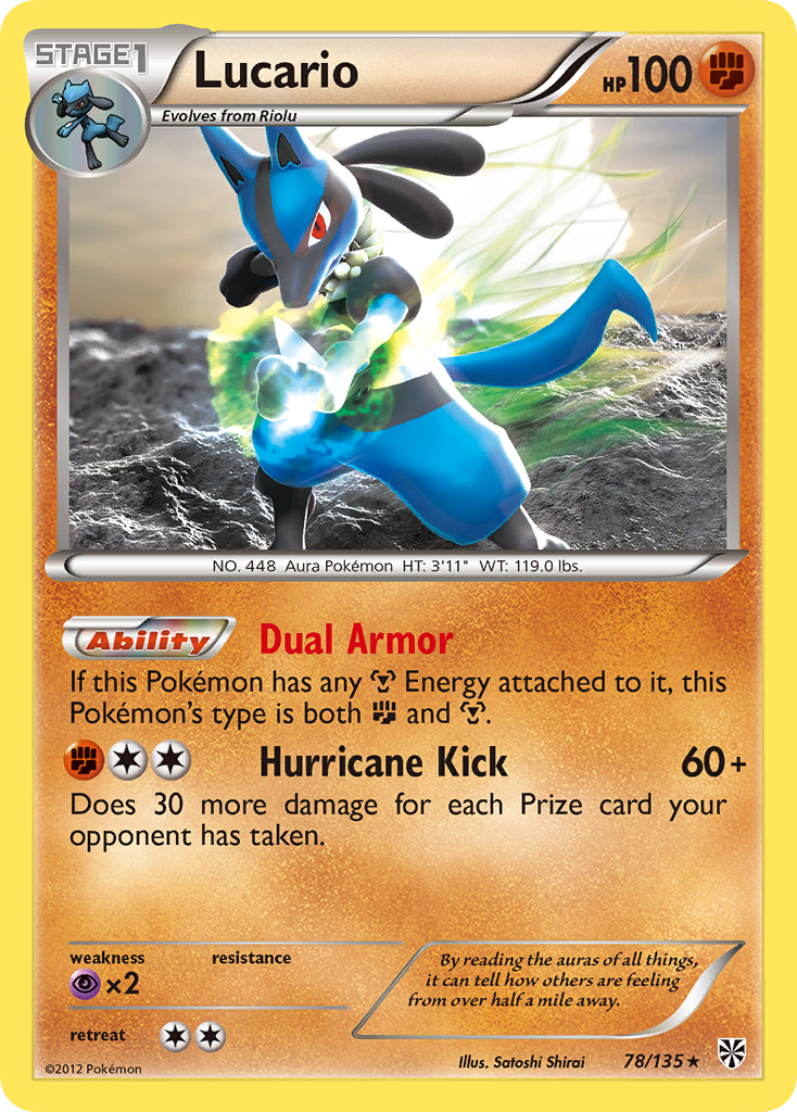 Plasma Storm Holo Lucario #78/135