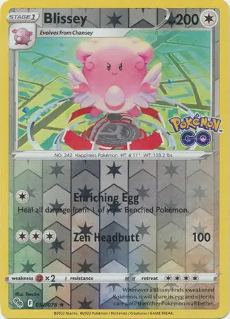 Pokémon Go Blissey #52/78 reverse holo