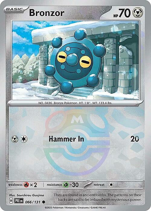 Prismatic Evolutions Bronzor #066/131 Masterball