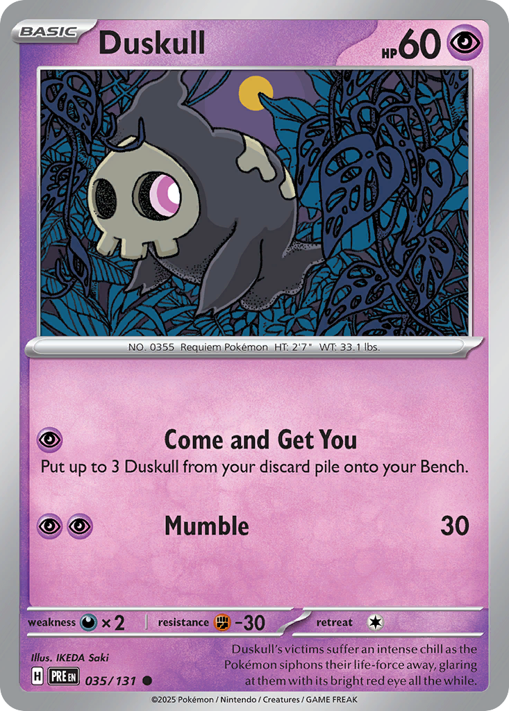 Prismatic Evolutions Duskull #035/131