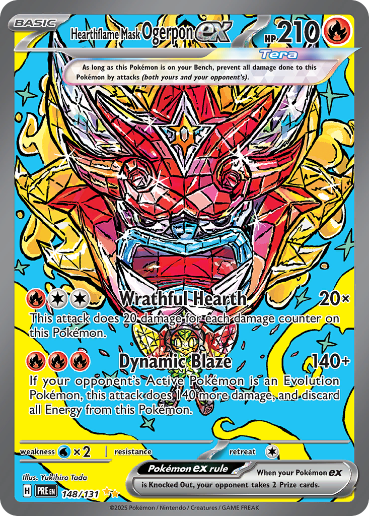 Prismatic Evolutions Hearthflame Mask Ogerpon ex #148/131