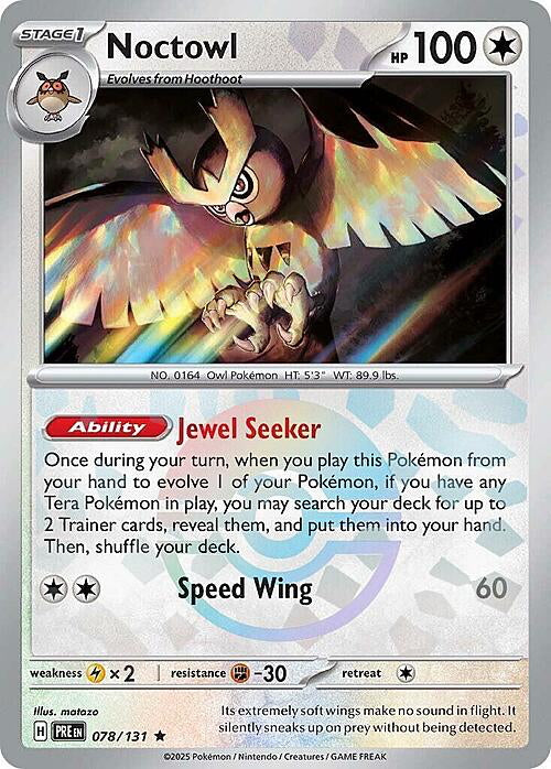 Prismatic Evolutions Noctowl #078/131 Pokéball