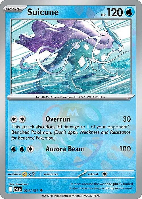 Prismatic Evolutions Suicune #024/131 Masterball