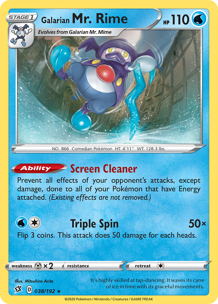 Rebel Clash Galarian Mr. Rime #38/192