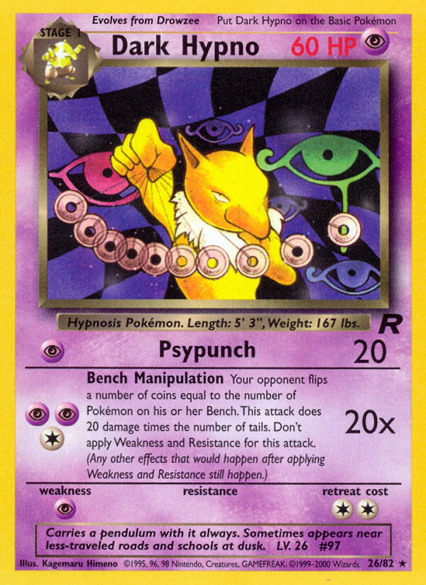 Rocket set Non Holo Dark Hypno #26/82 unlimited