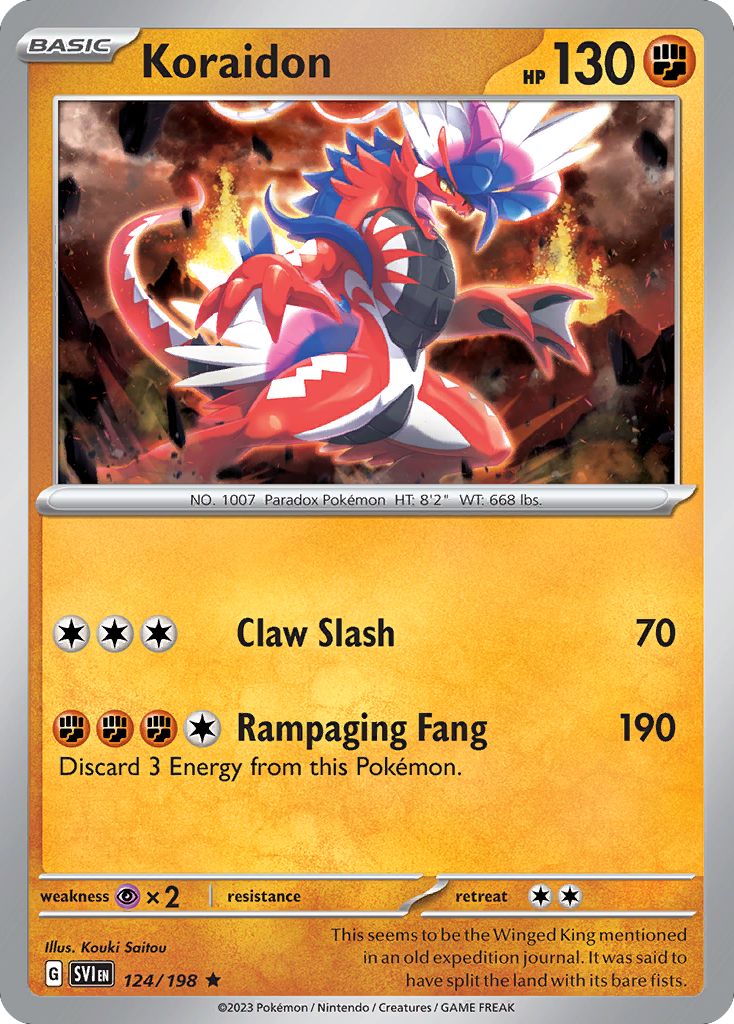 Scarlet & Violet Non - Holo Koraidon #124/198