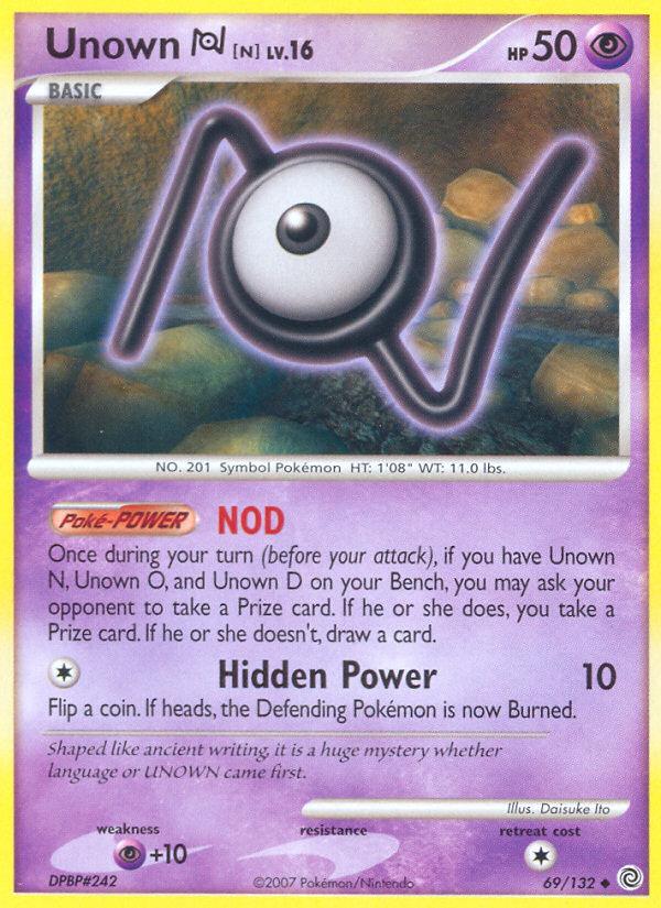 Secret Wonders Unown N #69/132