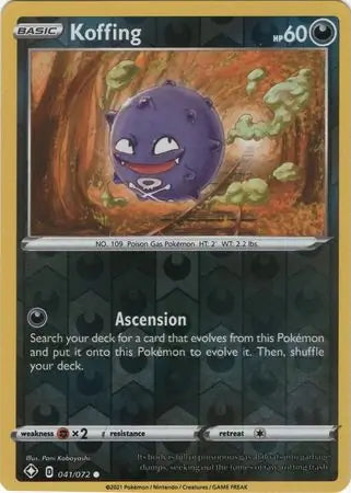 Shining Fates Koffing #41/72 reverse holo