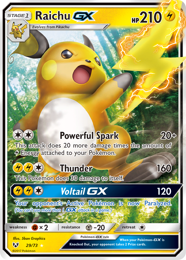 Shining Legends Raichu GX #29/73