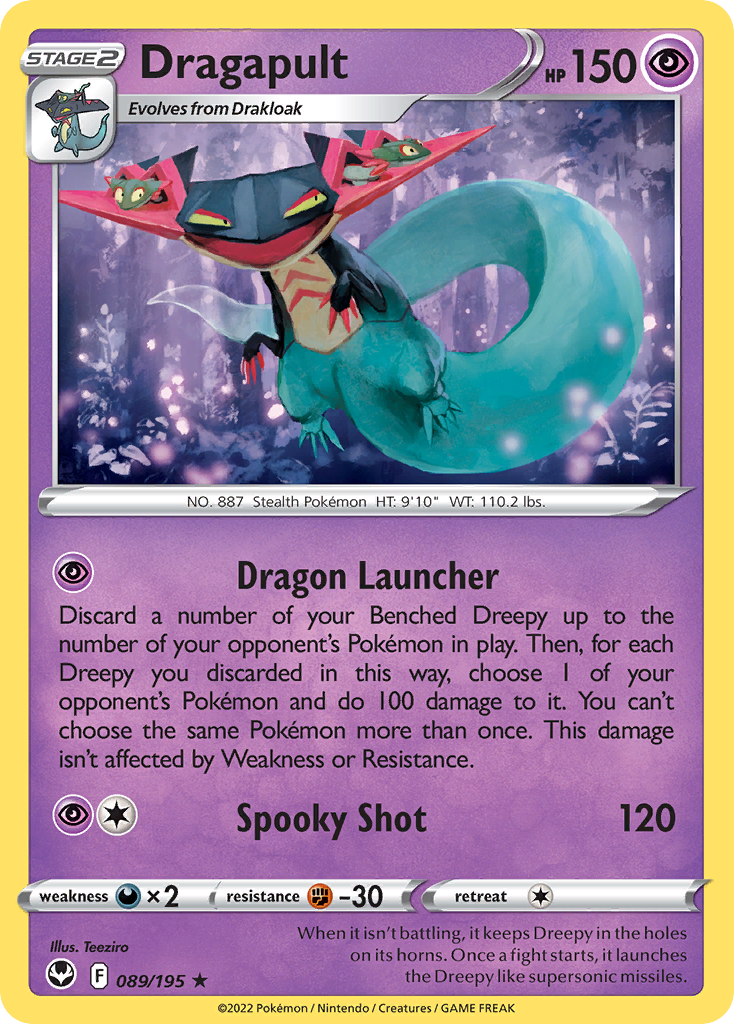 Silver Tempest Holo Dragapult #89/195