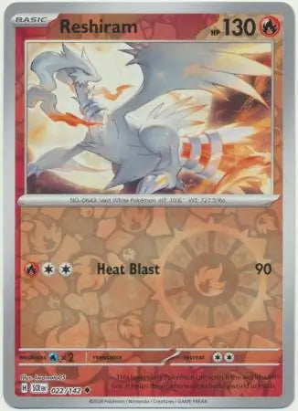 Stellar Crown Reshiram #22/142 reverse holo