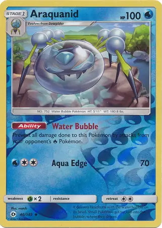 Sun & Moon Araquanid #46/149 reverse holo