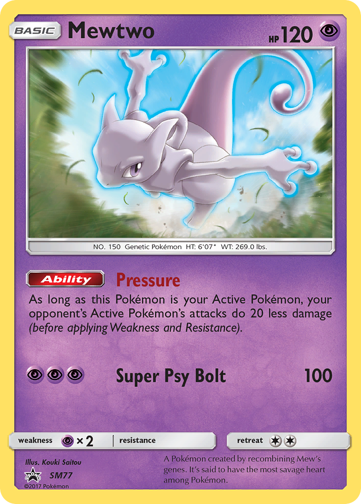 Sun & Moon Promo Mewtwo #77
