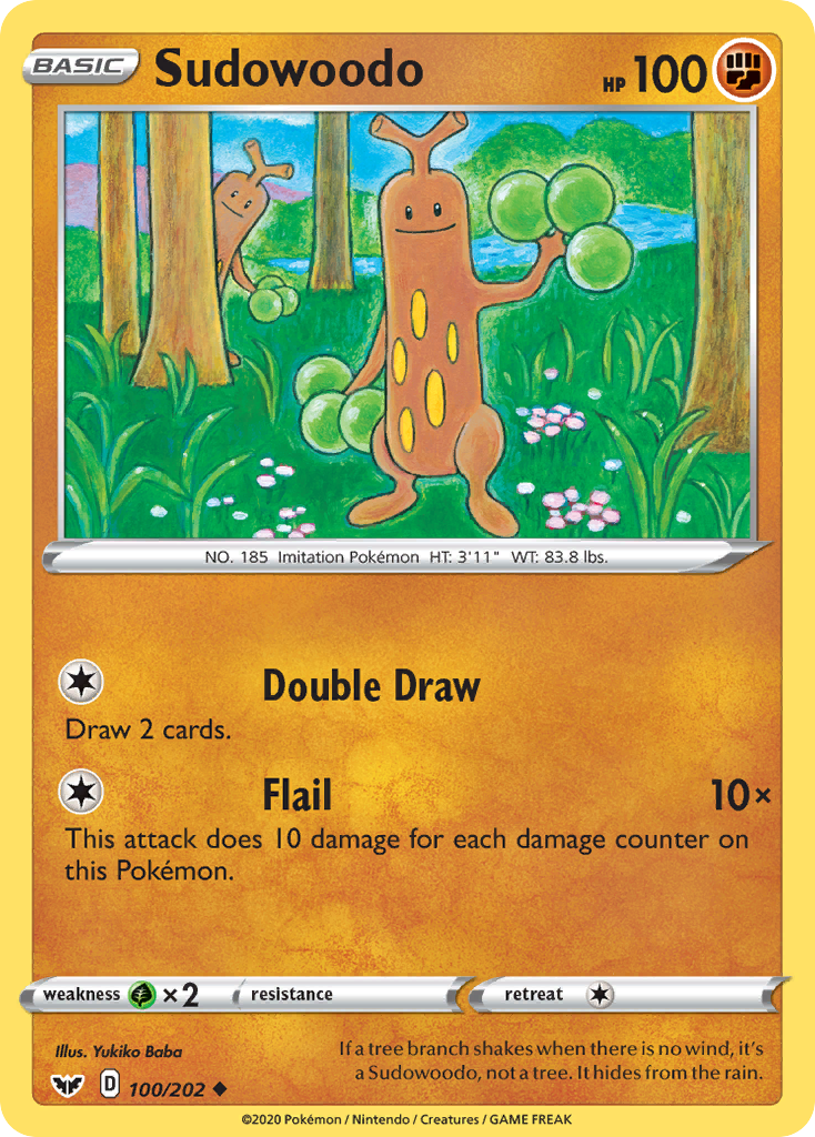 Sword & Shield Sudowoodo #100/202
