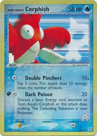 Team Magma v Aqua Team Aqua's Corphish #26/95 reverse holo