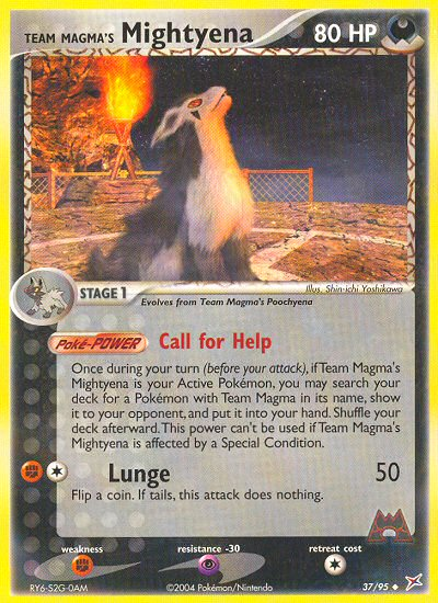 Team Magma v Aqua Team Magma's Mightyena #37/95
