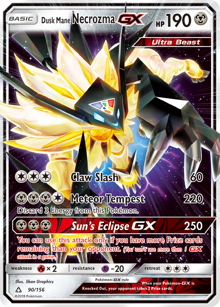 Ultra Prism Dusk Mane Necrozma GX #90/156