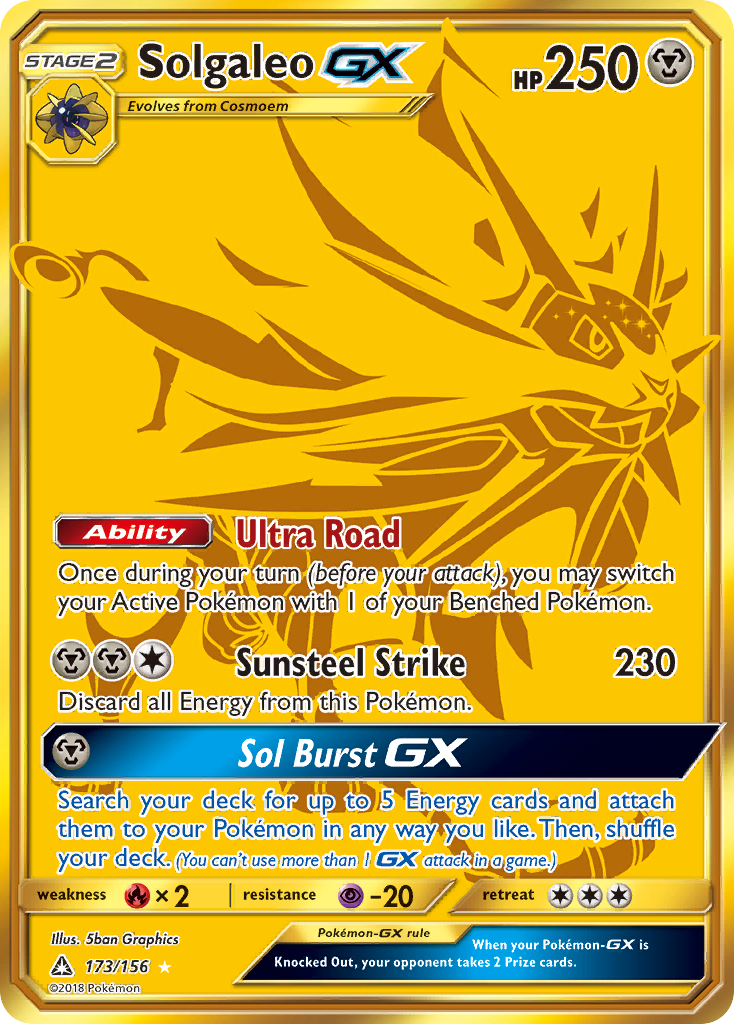 Ultra Prism Solgaleo GX #173/156