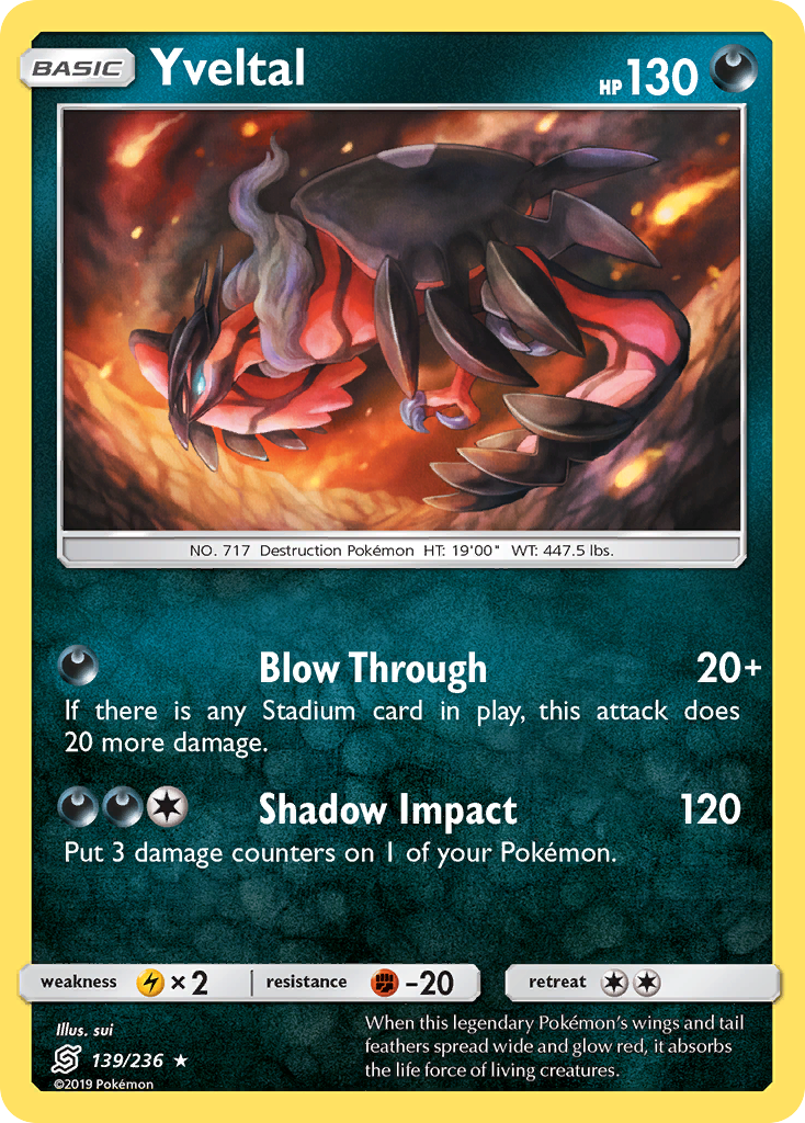 Unified Minds Holo Yveltal #139/236