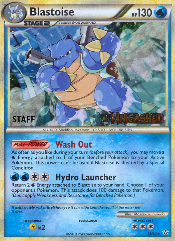 Unleashed Blastoise #13 Staff Promo
