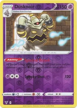 Vivid Voltage Dusknoir #71/185 reverse holo