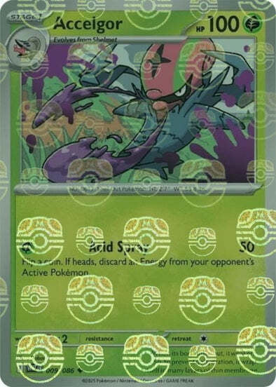 White Flare Accelgor #9/86 Masterball Holo