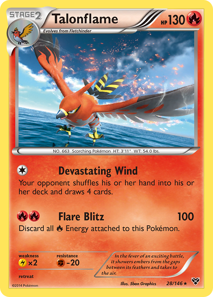 XY Holo Talonflame #28/146