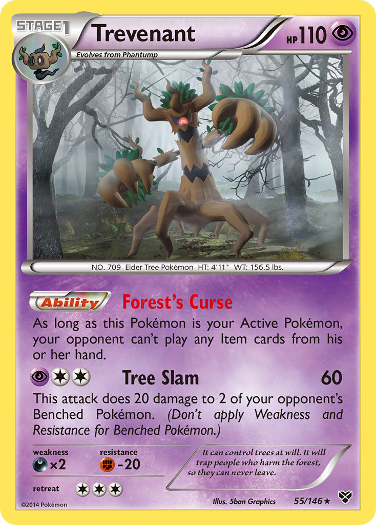 XY Holo Trevenant #55/146