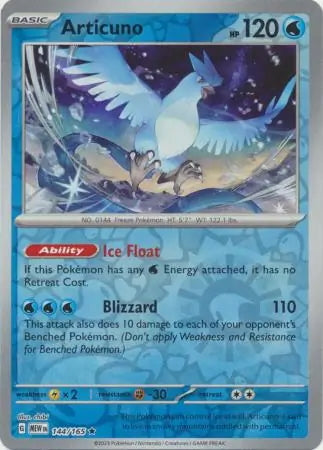 151 Set Articuno #144/165 reverse holo
