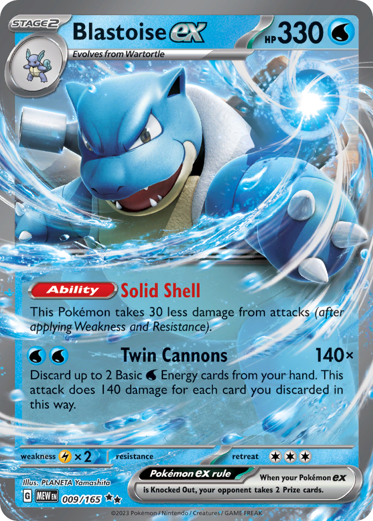 151 Set Blastoise EX #9/165