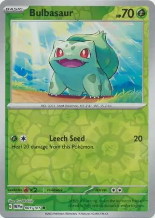 151 Set Bulbasaur #1/165 reverse holo