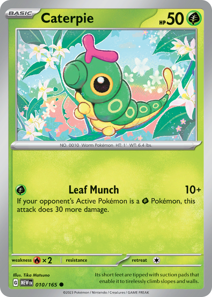 151 Set Caterpie #10/165
