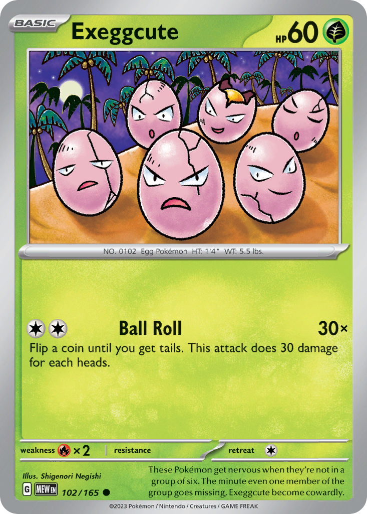 151 Set Exeggcute #102/165