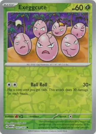 151 Set Exeggcute #102/165 reverse holo