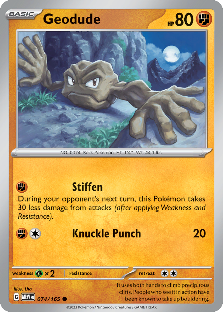 151 Set Geodude #74/165